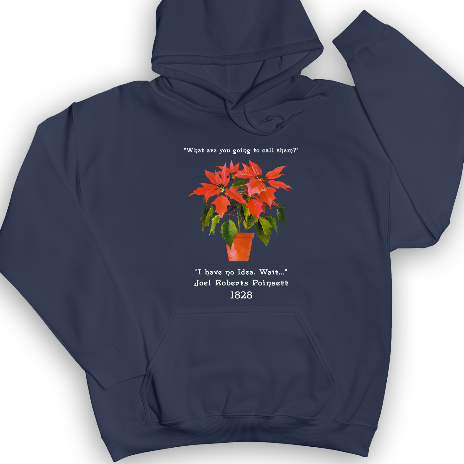 Pointsettias Hoodie Navy / S