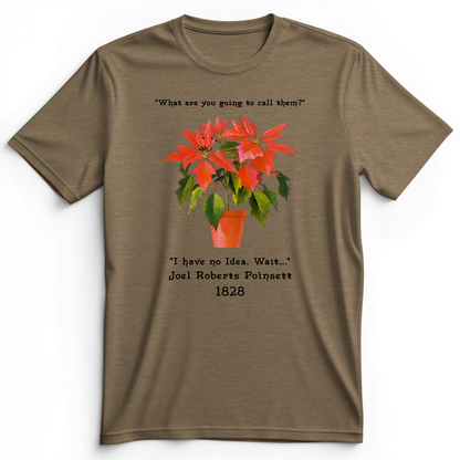 Pointsettias Premium Tee Heather Olive / S