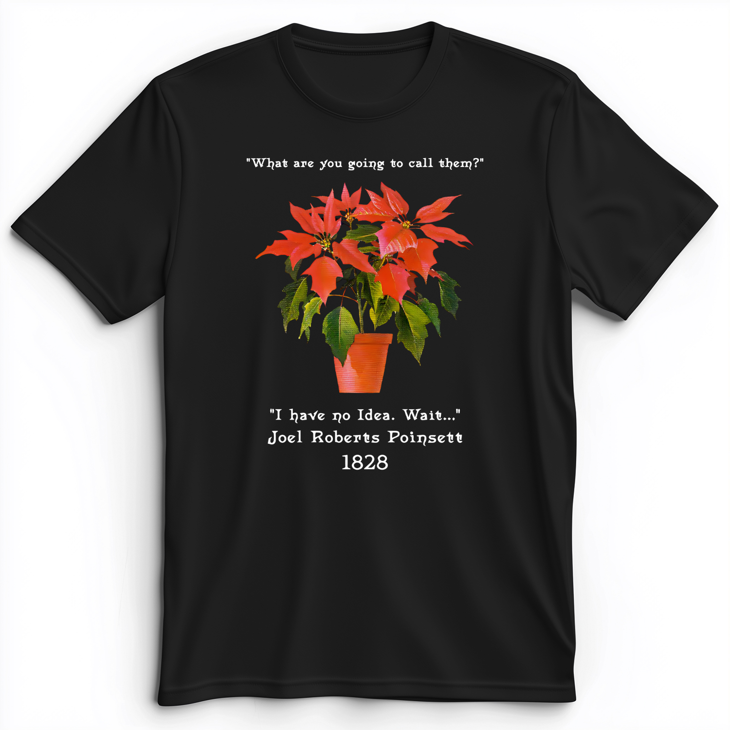 Pointsettias Premium Tee Black / S