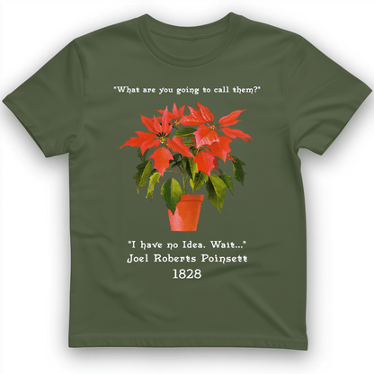 Pointsettias T-Shirt Military Green / S