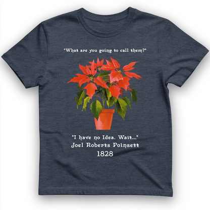 Pointsettias T-Shirt Heather Navy / S