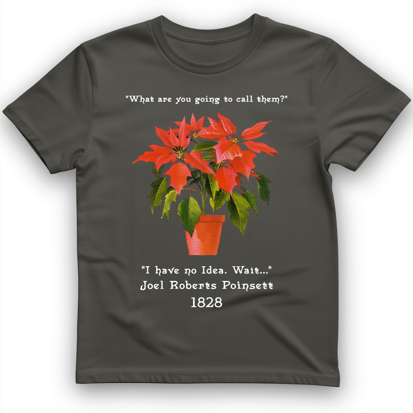 Pointsettias T-Shirt Charcoal / S