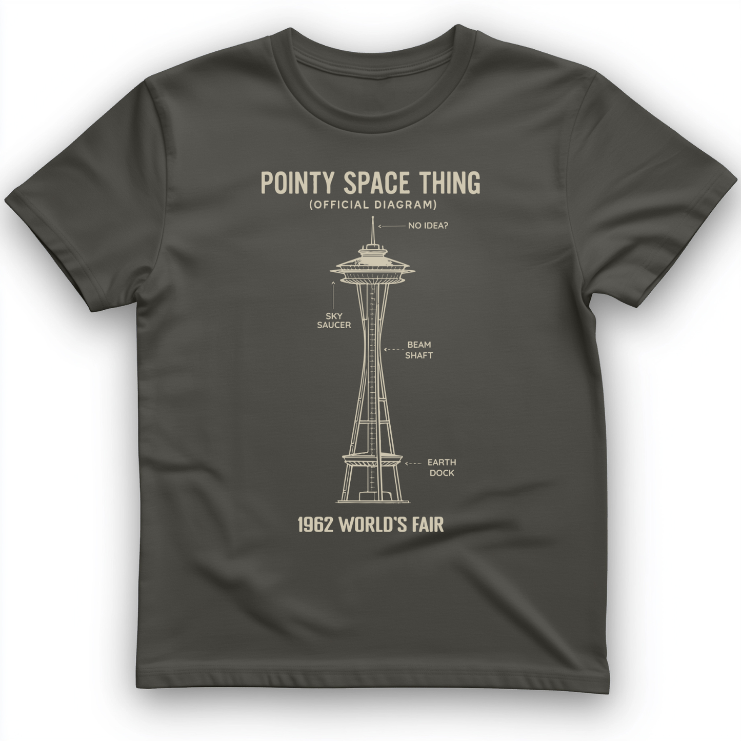 Pointy Space Thing T-Shirt Charcoal / S