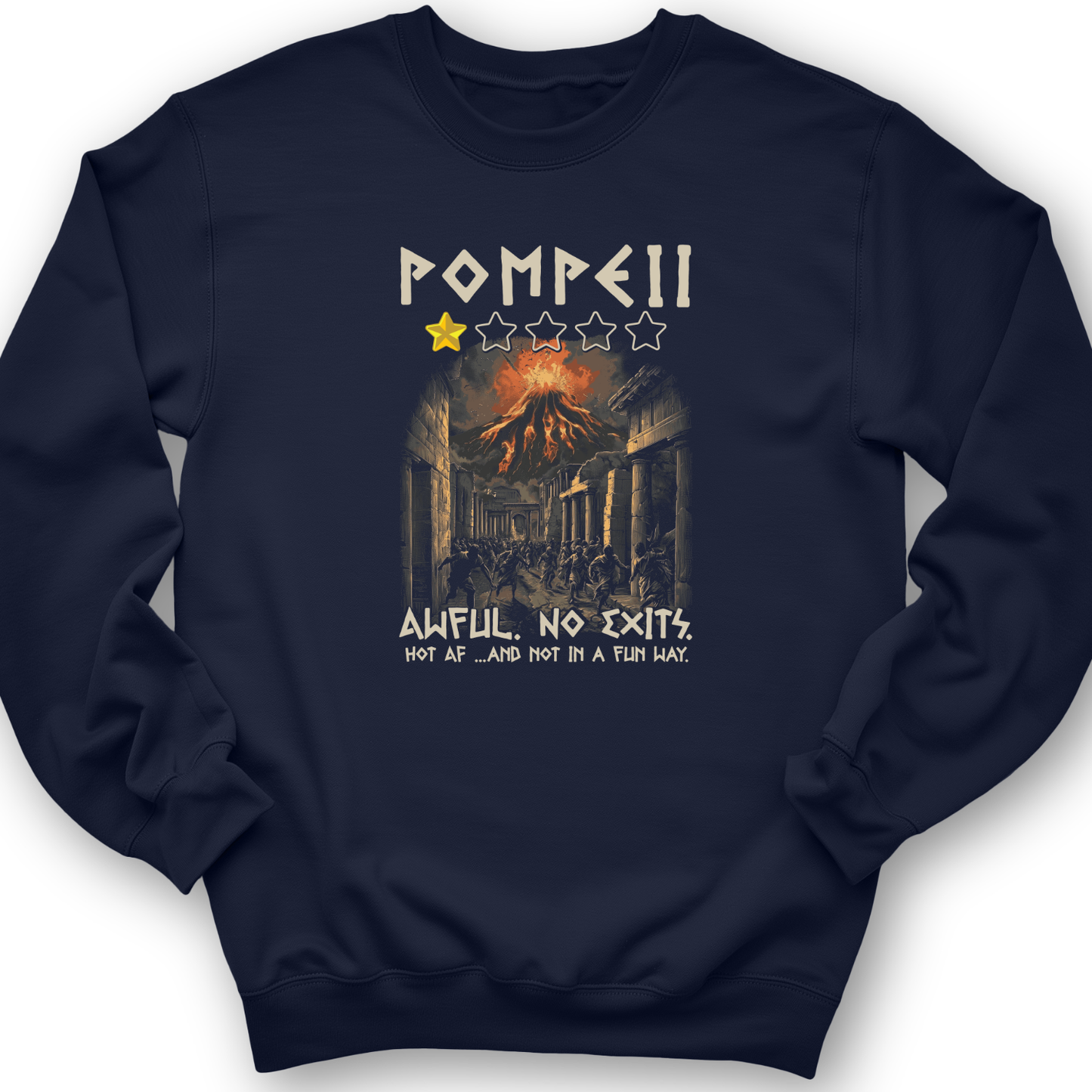 Pompeii 1 Star Crewneck Navy / S
