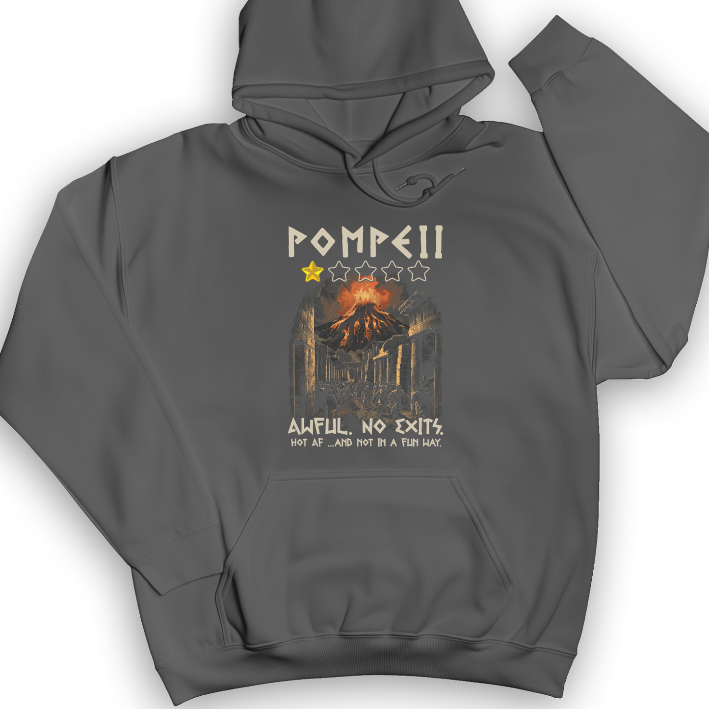 Pompeii 1 Star Hoodie Charcoal / S