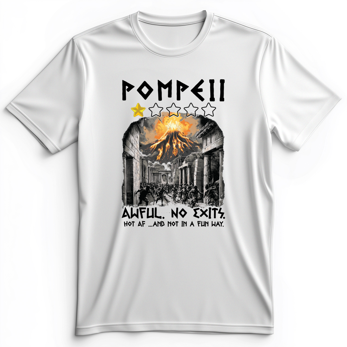 Pompeii 1 Star Premium Tee White / S