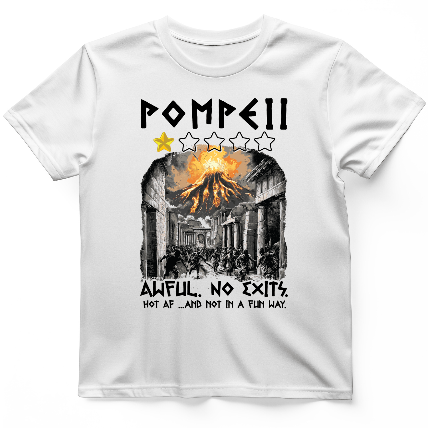 Pompeii 1 Star T-Shirt White / S