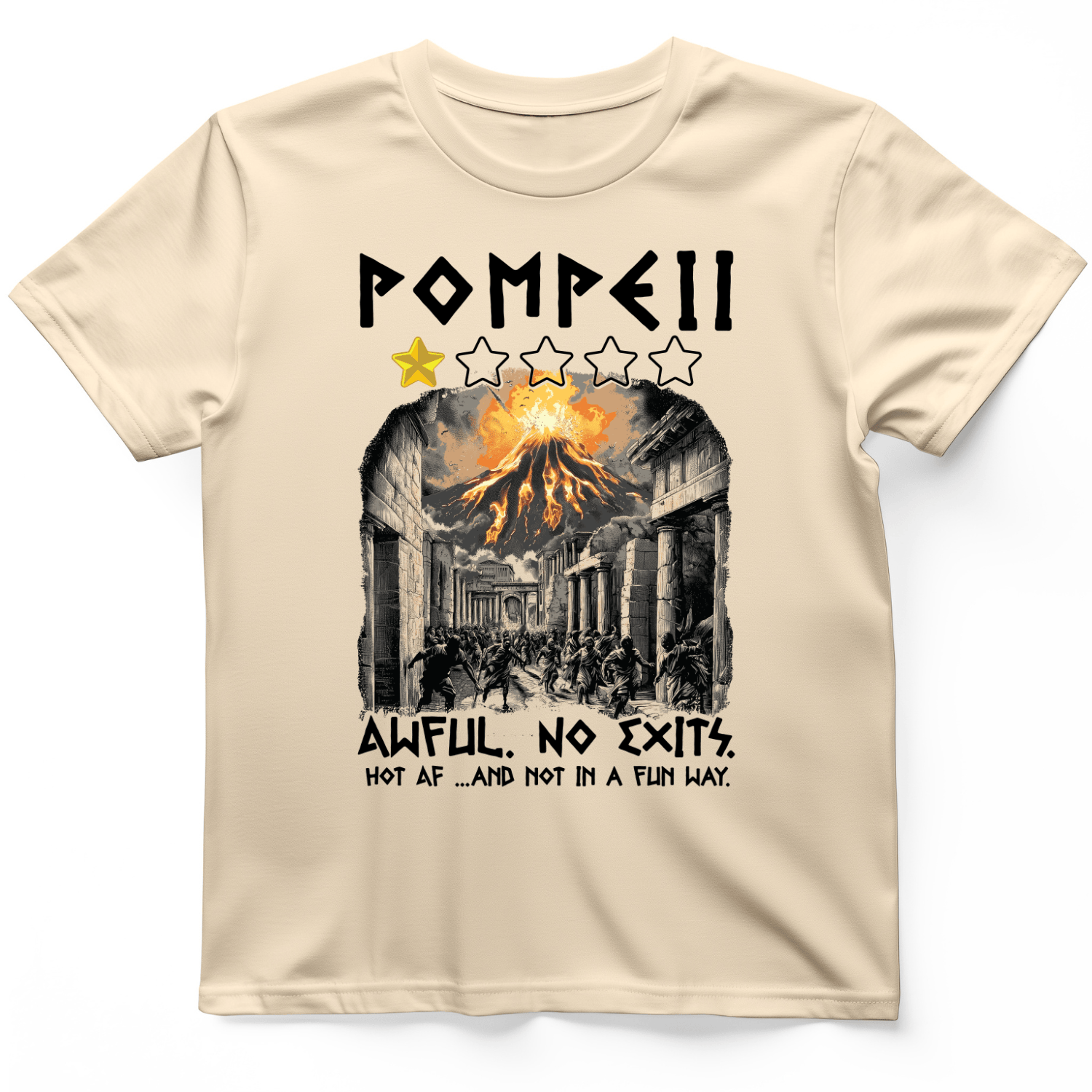 Pompeii 1 Star T-Shirt Natural / S