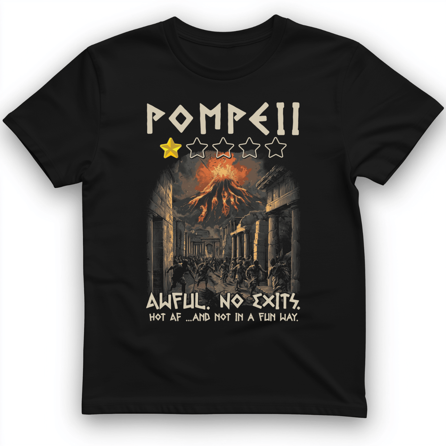 Pompeii 1 Star T-Shirt Black / S