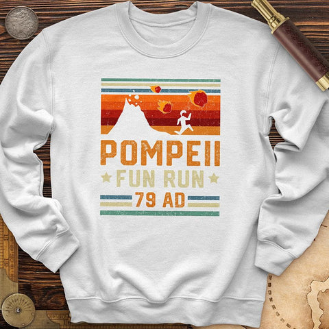 Pompeii "Fun" Run Crewneck White / S