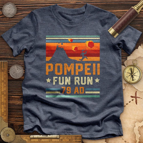 Pompeii "Fun" Run High Quality Tee Heather Navy / S