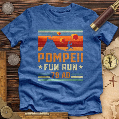 Pompeii "Fun" Run High Quality Tee Heather True Royal / S