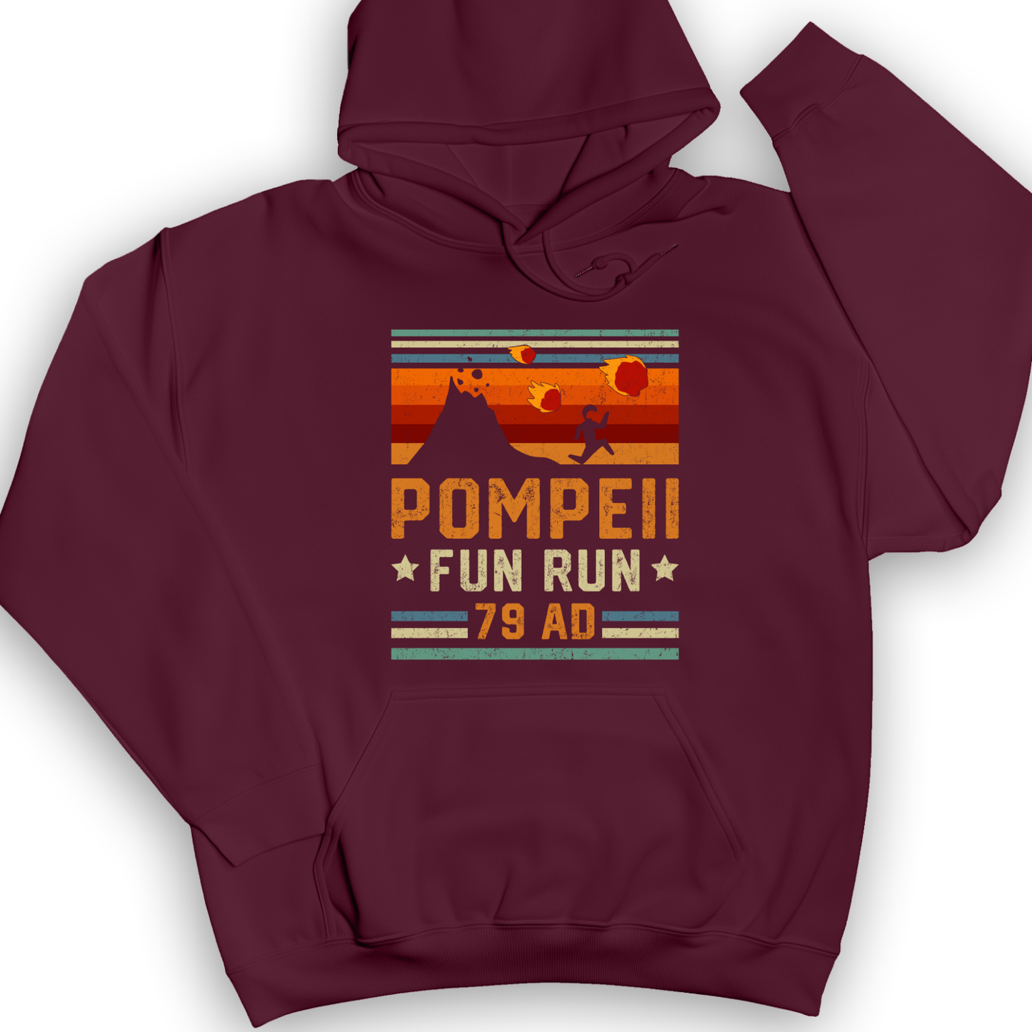 Pompeii "Fun" Run Hoodie Maroon / S