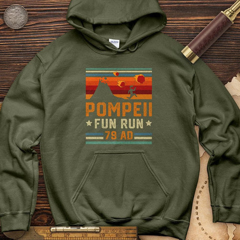 Pompeii "Fun" Run Hoodie Military Green / S