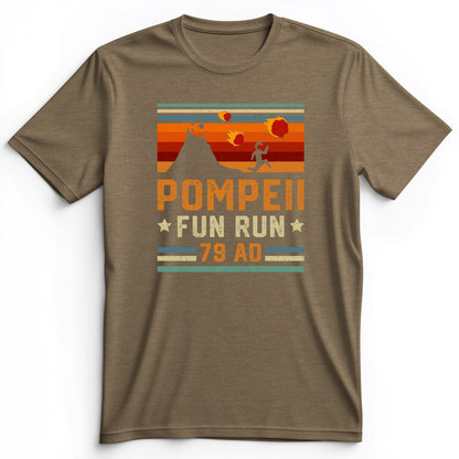 Pompeii "Fun" Run Premium Tee Heather Olive / S