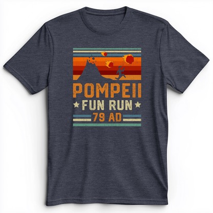 Pompeii "Fun" Run Premium Tee Heather Navy / S