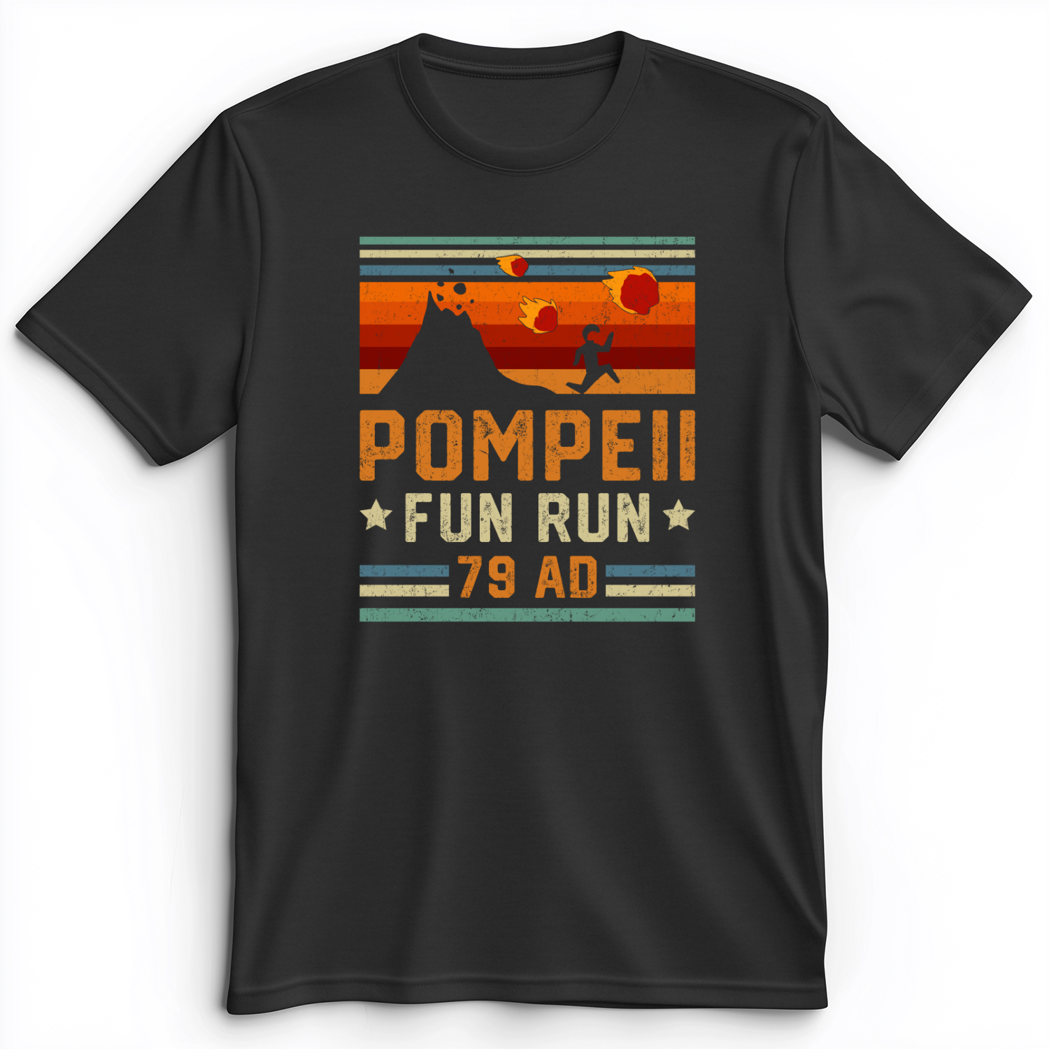 Pompeii "Fun" Run Premium Tee Dark Grey Heather / S