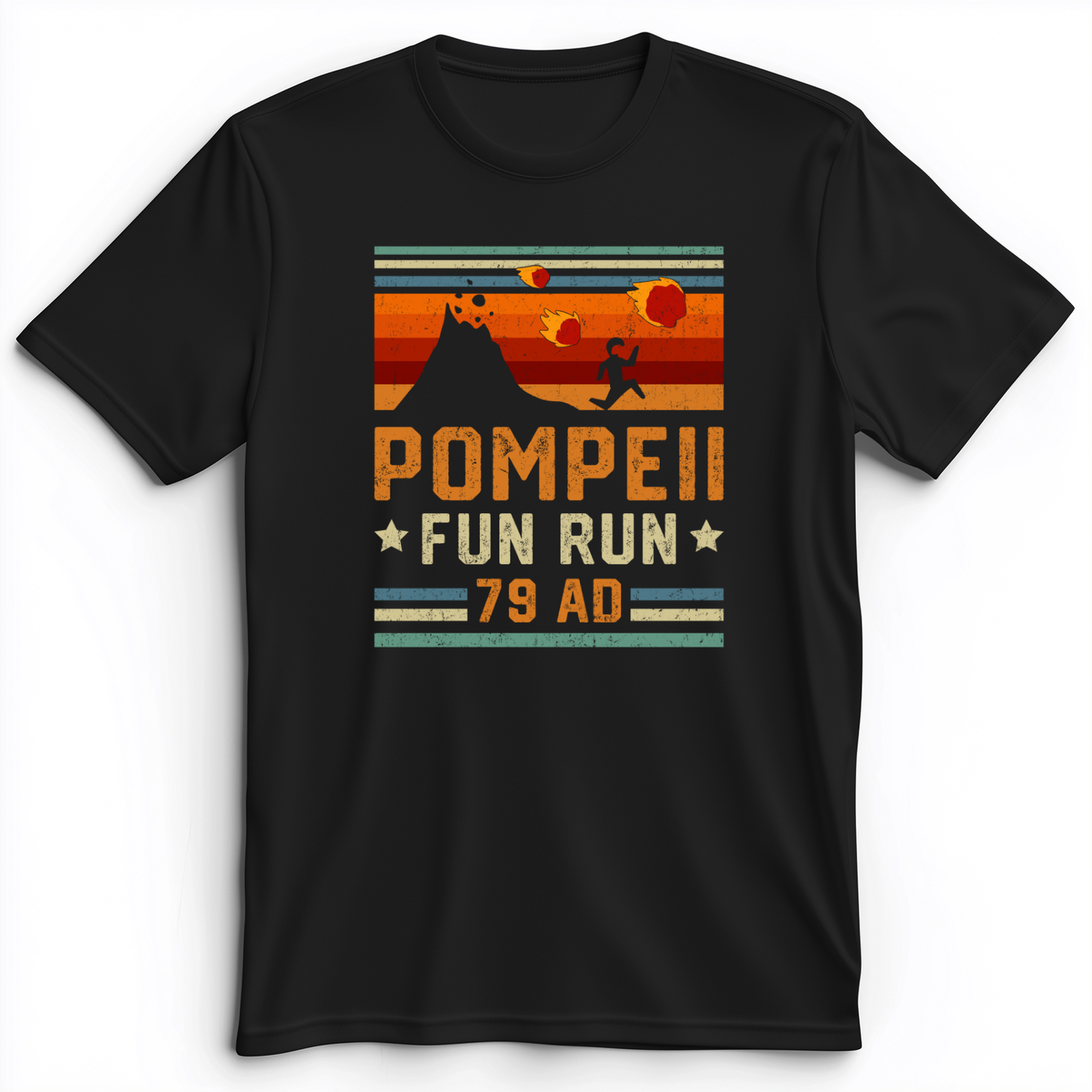 Pompeii "Fun" Run Premium Tee Black / S