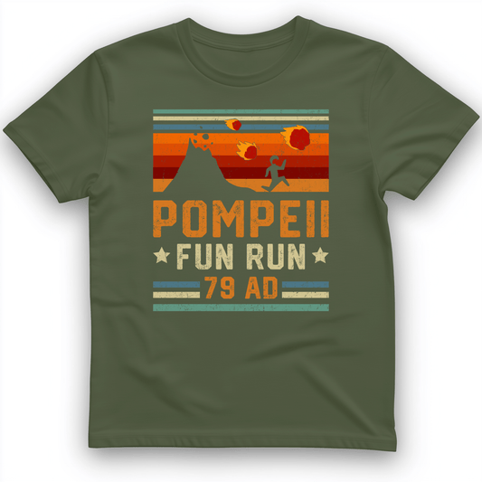 Pompeii "Fun" Run T-Shirt Military Green / S