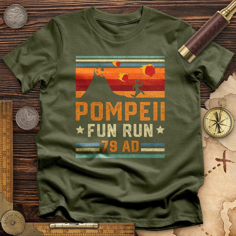 Pompeii "Fun" Run T-Shirt Military Green / S