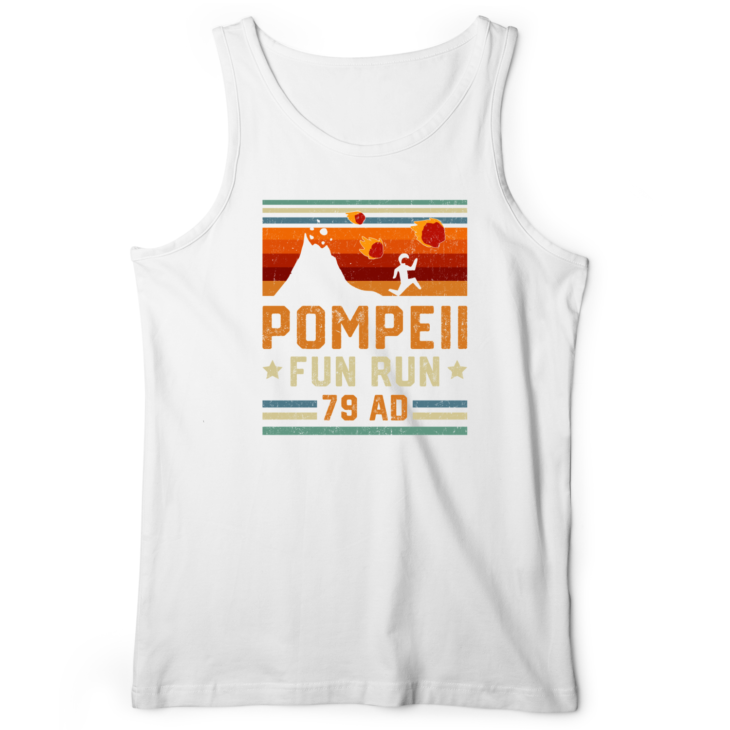 Pompeii "Fun" Run Tank White / XS