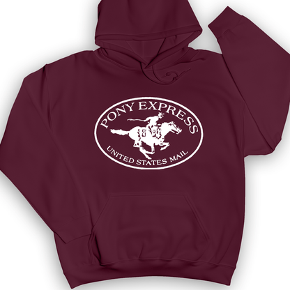 Pony Express Hoodie Maroon / S