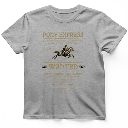 Pony Express Poster T-Shirt Sport Grey / S