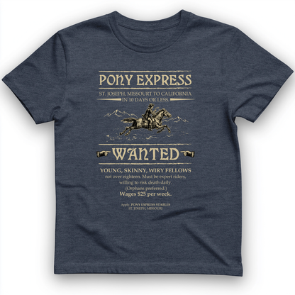 Pony Express Poster T-Shirt Heather Navy / S