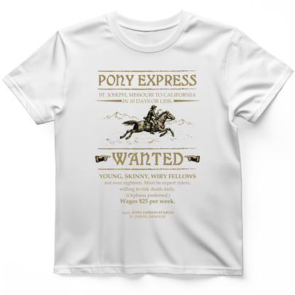 Pony Express Poster T-Shirt White / S