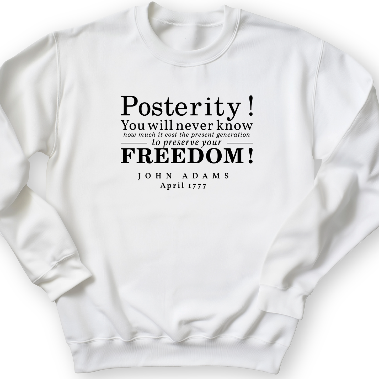 Posterity Crewneck White / S