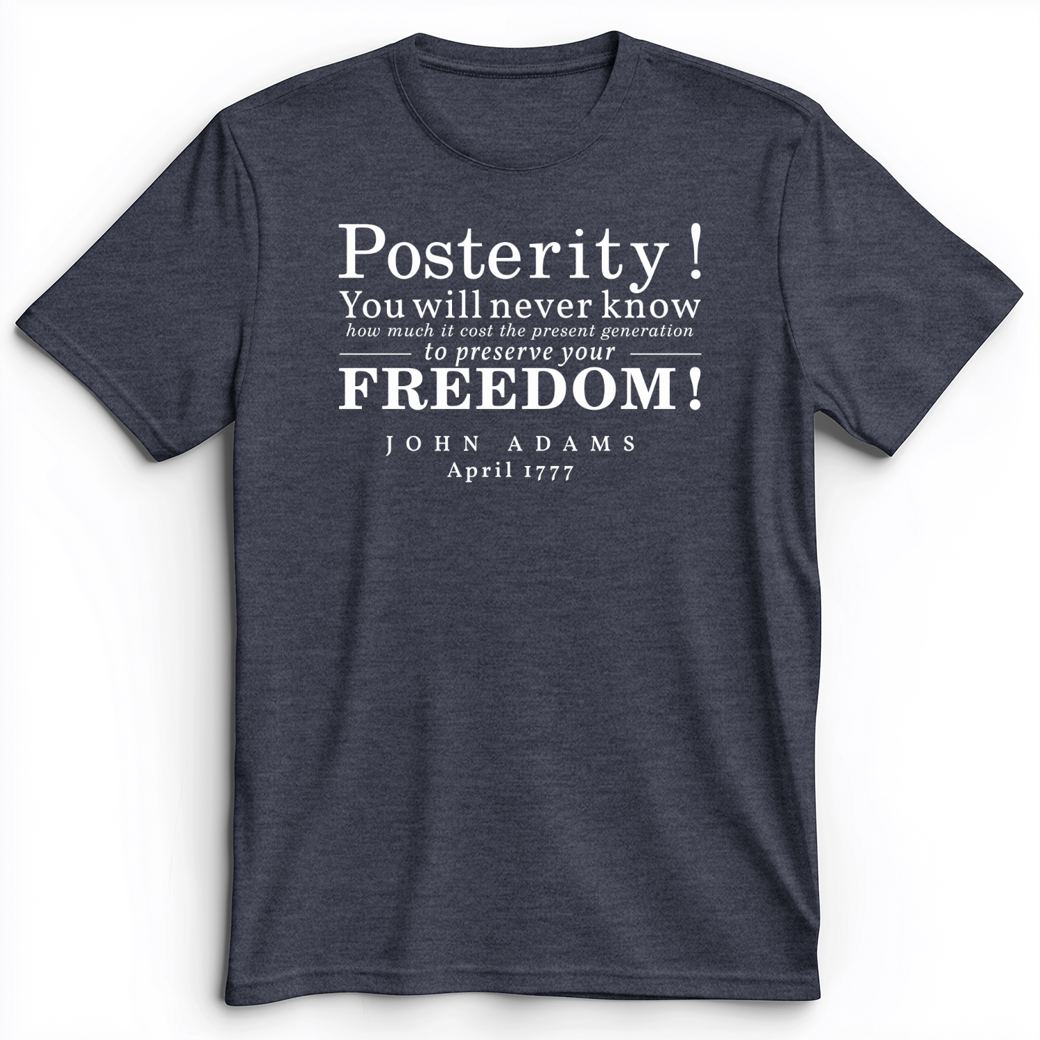 Posterity Premium Tee Heather Navy / S