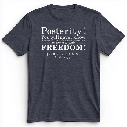 Posterity Premium Tee Heather Navy / S