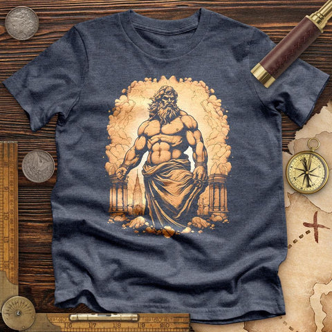 Powerful Hercules High Quality Tee Heather Navy / S