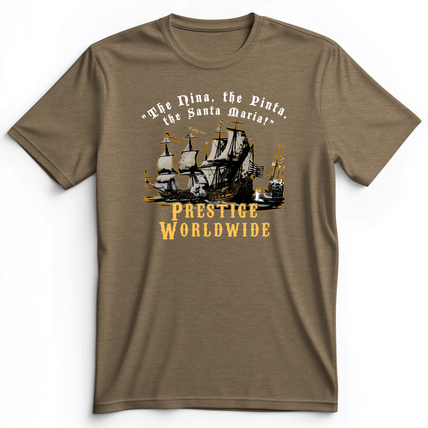 Prestige Worldwide Premium Tee Heather Olive / S