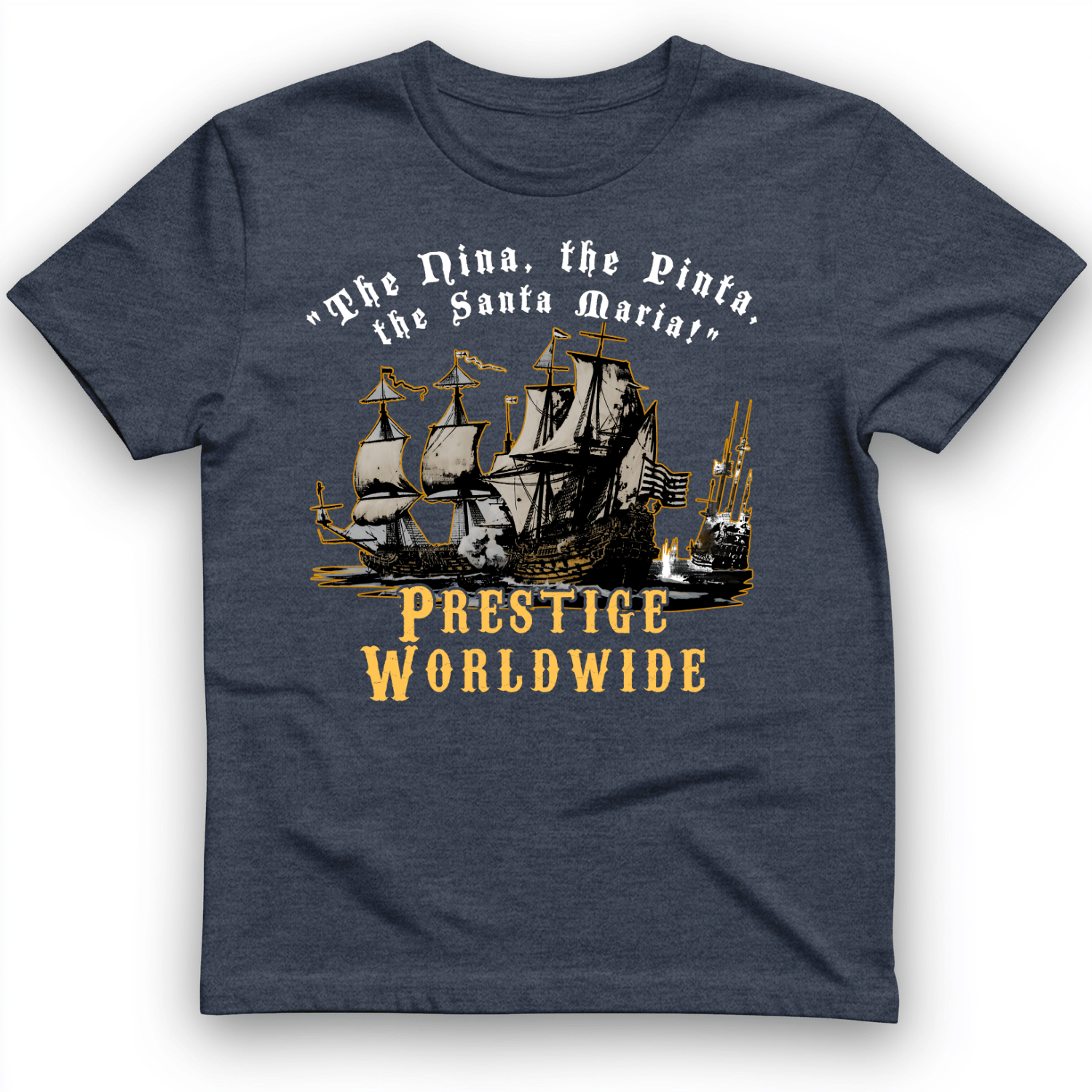 Prestige Worldwide T-Shirt Heather Navy / S