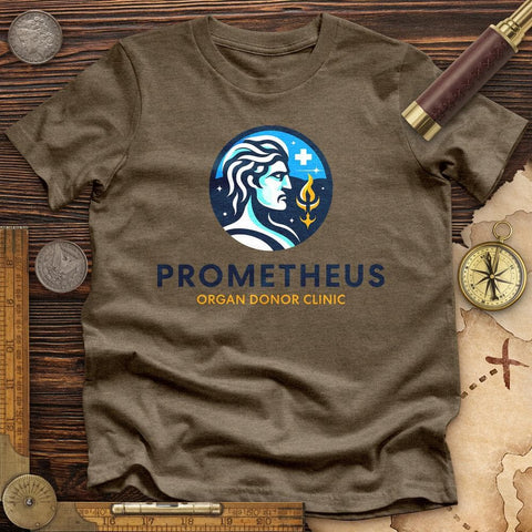 Prometheus Organ Donor Clinic High Quality Tee Heather Olive / S