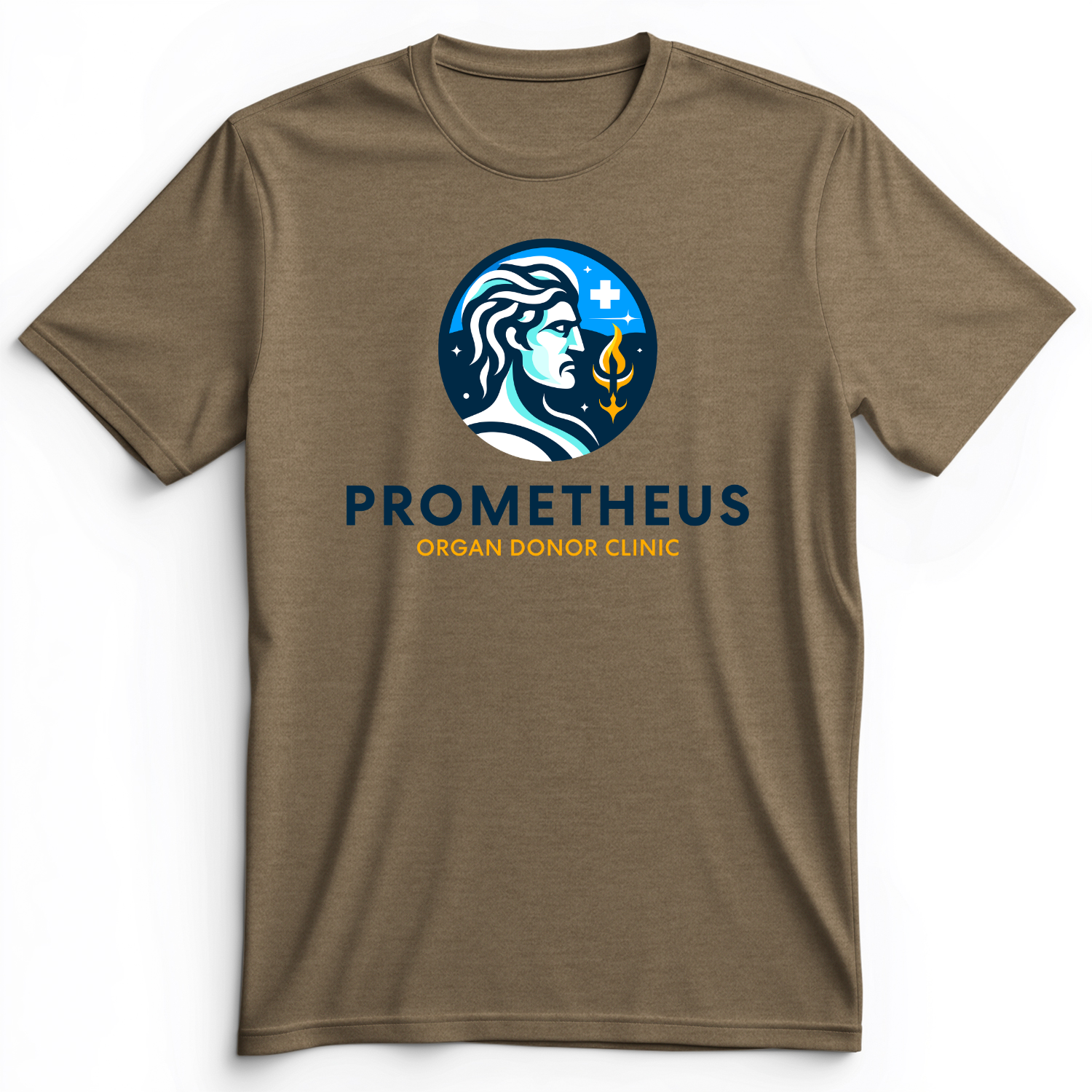 Prometheus Organ Donor Clinic Premium Tee Heather Olive / S