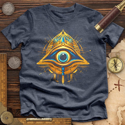 Protected By Horus High Quality Tee Heather Navy / S