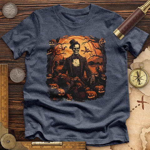 Pumpkin Skeleton Premium Quality Tee