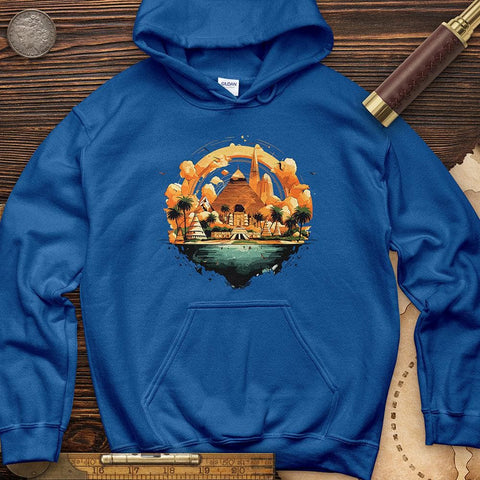 Pyramid Giza in Egypt Hoodie Royal / S