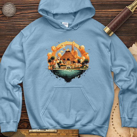 Pyramid Giza in Egypt Hoodie Light Blue / S