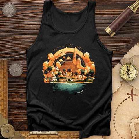 Pyramid Giza in Egypt Tank Black / XS