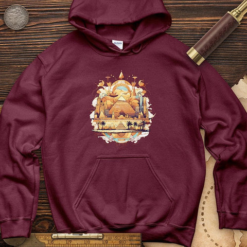 Pyramid Hoodie Maroon / S