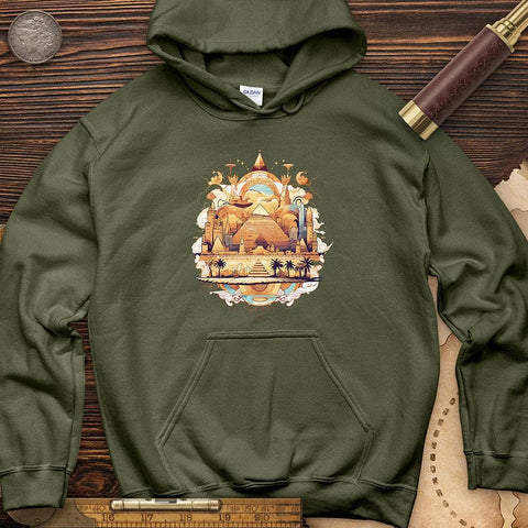 Pyramid Hoodie Military Green / S