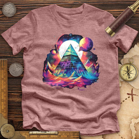 Pyramid in Space High Quality Tee Heather Mauve / S