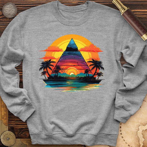 Pyramid Palm Tree Crewneck Sport Grey / S