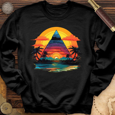 Pyramid Palm Tree Crewneck Black / S