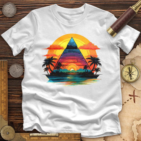 Pyramid Palm Tree High Quality Tee White / S