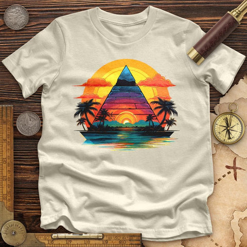 Pyramid Palm Tree High Quality Tee Natural / S