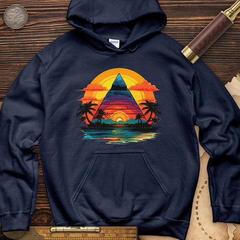 Pyramid Palm Tree Hoodie Navy / S